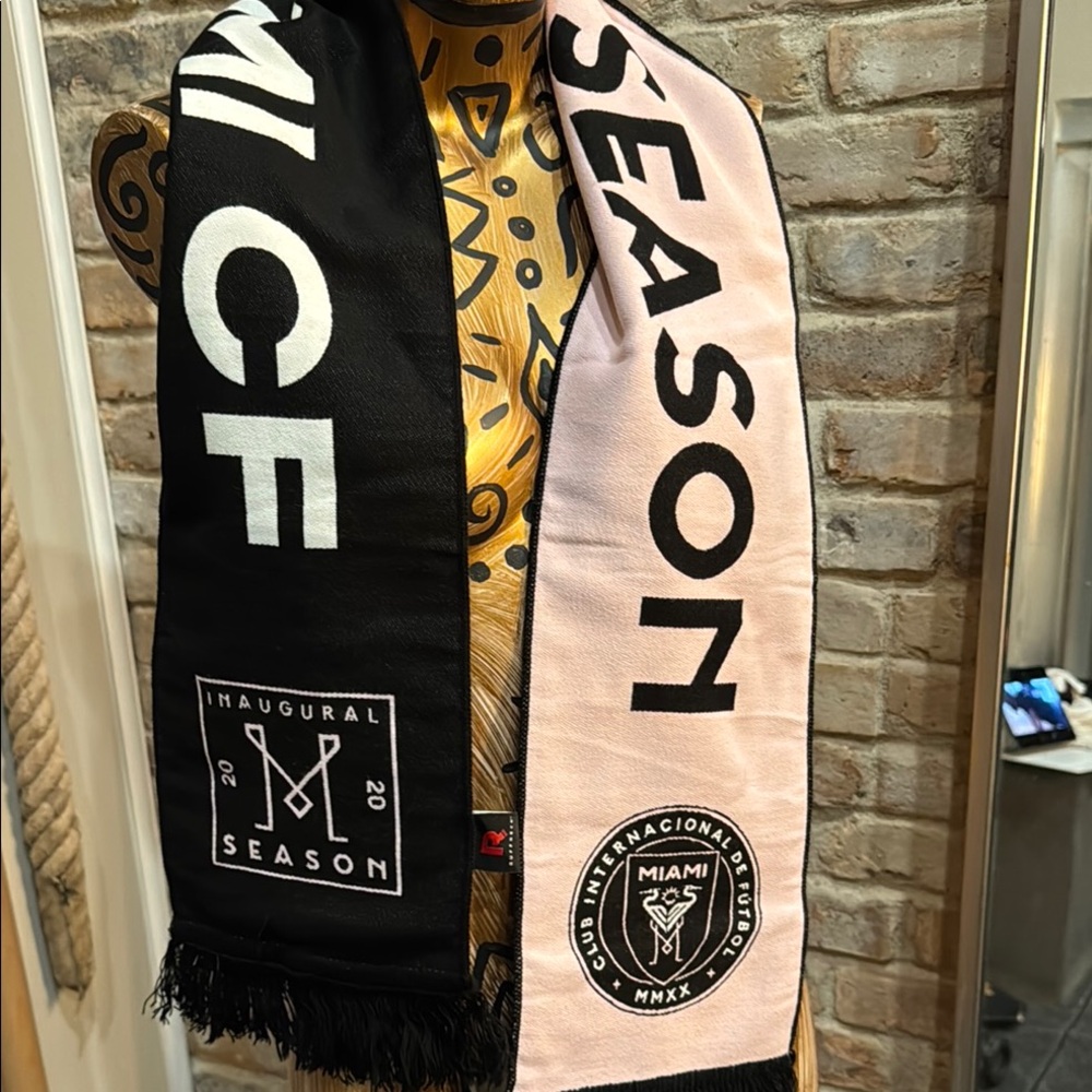 Black and Pink Scarf intermiami inaugural season scarf